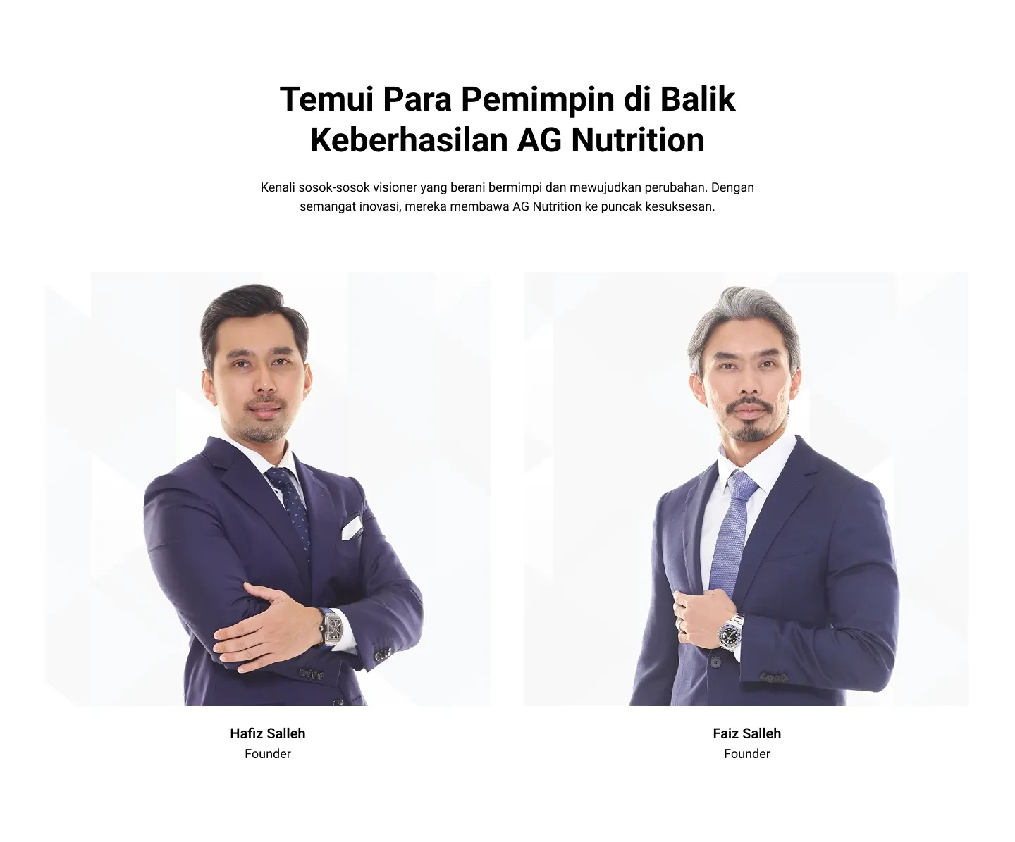 Founder AG Nutrition - Hafiz Salleh & Faiz Salleh